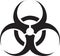 Black biohazard symbol