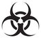 Black biohazard symbol