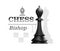 Black Bishop. Chess concept design. Vector icon