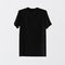 Black Blank Textile Tshirt Isolated Center White Empty Background.Mockup Highly Detailed Texture Materials.Clear Label