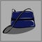 Black, blue,beige handbag. Set of bags. Fashion. The basic wardrobe of a minimalist. Autumn clothes.