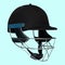 Black and blue colour stylish metal sports helmet
