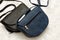 Black and blue handbags. Fashion concept, close-up