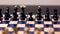 Black blue king falls chess