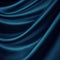 Black blue went satin. Curtain. Close-up. Luxury background for design. Soft folds. Wavy. Shiny smooth silky fabric.