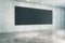 Black board concrete interior