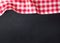 Black board picnic cloth menu recipe background.