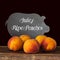 Black Board Pig Advertizing Fresh Ripe Organic Peaches