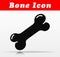 Black bone vector icon design