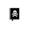 Black book icon and skull and crossbones sign. Vector illustration eps 10
