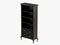 Black bookcase 3d rendering on a white background