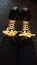 Black boots yellow laces new goth