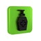 Black Bottle of liquid antibacterial soap with dispenser icon isolated on transparent background. Antiseptic