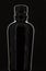 Black bottle profiled with light