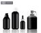 Black Bottles Spray Set Background Illustration