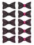 Black bow tie with pink dots set realistic vector illustration