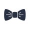 Black bow tie vector icon isolated on white background. Gentleman accesories logo. Official suit concept. Elegant silk