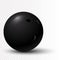 Black Bowling Ball on transparent background. Vector