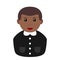 Black Boy Schoolchild Avatar Flat Icon