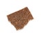 Black Bread Slices Isolated, Brown Organic Cereal Bread Pieces, Sliced Black Loaf Slices, Rye Bread