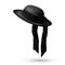 Black breton vector mens hat