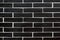 Black brick tiles with white grouting