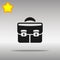 Black Briefcase portfolio Icon button logo symbol concept high quality