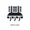 black brine cabin isolated vector icon. simple element illustration from sauna concept vector icons. brine cabin editable logo