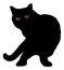 Black british short-haired cat silhouette