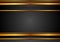 Black and bronze abstract tech background with glossy stripes