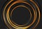 Black and bronze glossy circles abstract geometric background