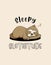Black Brown Beige Cute Slogan Sleepy Sloth SLOTHitude T-Shirt