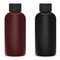 Black and brown cosmetic bottle. Shampoo container