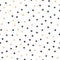 Black and brown stars on white background. Cute festive seamless pattern.