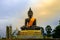 Black buddha statue attitude of meditation