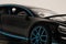 Black Bugatti Chiron with blue trim toy car