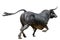 Black bull figure isolated on a white background