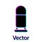 Black Bullet icon isolated on white background. Vector