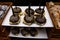 Black burgers on event catering