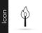 Black Burning match with fire icon isolated on white background. Match with fire. Matches sign. Vector