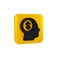 Black Business man planning mind icon isolated on transparent background. Head with dollar. Idea to earn money. Business