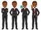 Black Businessman Set Collection Standing