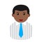 Black Businessman in Shirt Tie Avatar Icon