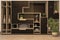 Black Cabinet mix wardrobe shelf wooden japanese style and decoration plants on shelf.3D rendering