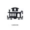 black caboose isolated vector icon. simple element illustration from transportation concept vector icons. caboose editable logo