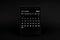 Black Calendar for September 2024. Desktop calendar on a black background