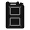 Black canister flat icon