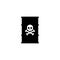 Black canister icon and skull and crossbones sign. Vector illustration eps 10