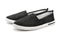Black canvas slip on casual shoes