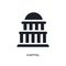 black capitol isolated vector icon. simple element illustration from united states concept vector icons. capitol editable logo